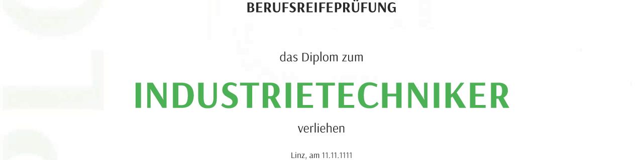 Diplom WIFI-Industrietechniker